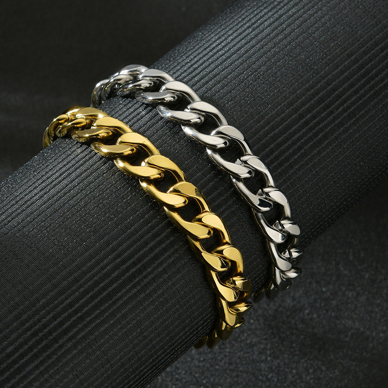 Korea Fashion Chain Gold Hip Hop Trend Bracelet display picture 9