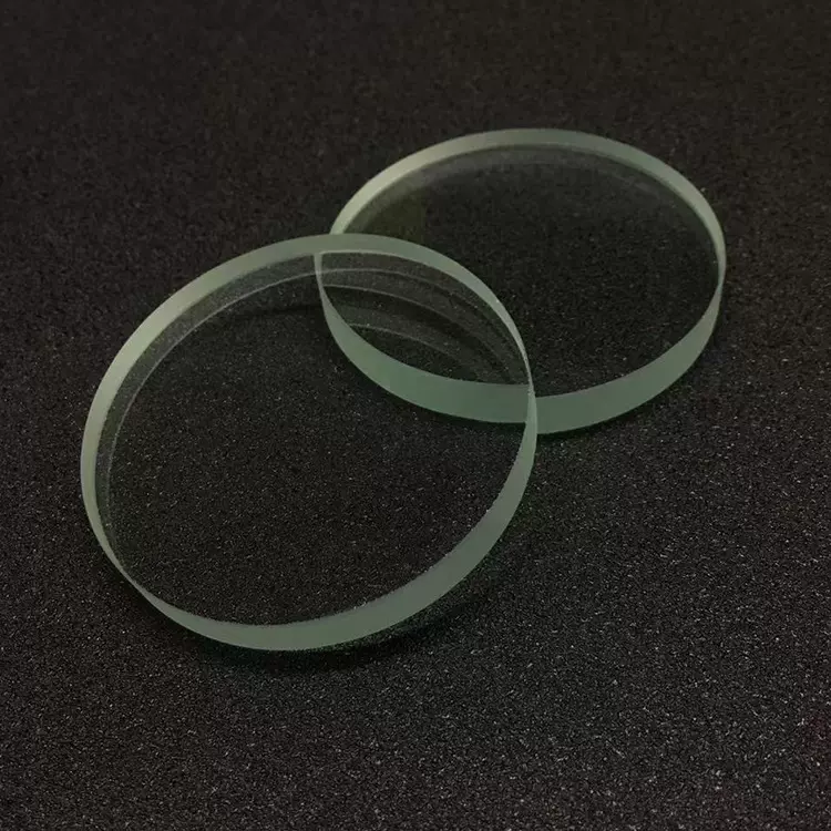 供应5毫米 4毫米测试玻璃圆形精磨边耐高温钢化玻璃 筒灯玻璃