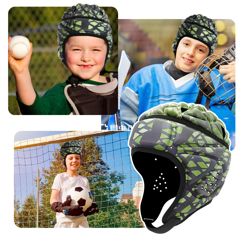 Niños EVA anti-colisión gorra rugby fútbol portero patinaje voleibol esquí casco de equitación deportes cabeza protector