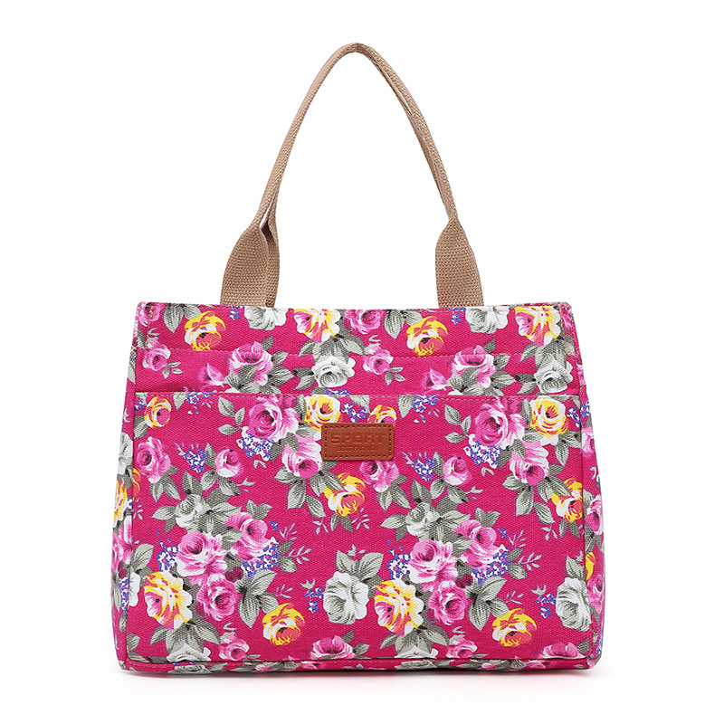 Canvas bag women's new large-capacity handbag versatile storage bag mommy hand bag office worker lunch bag wholesale