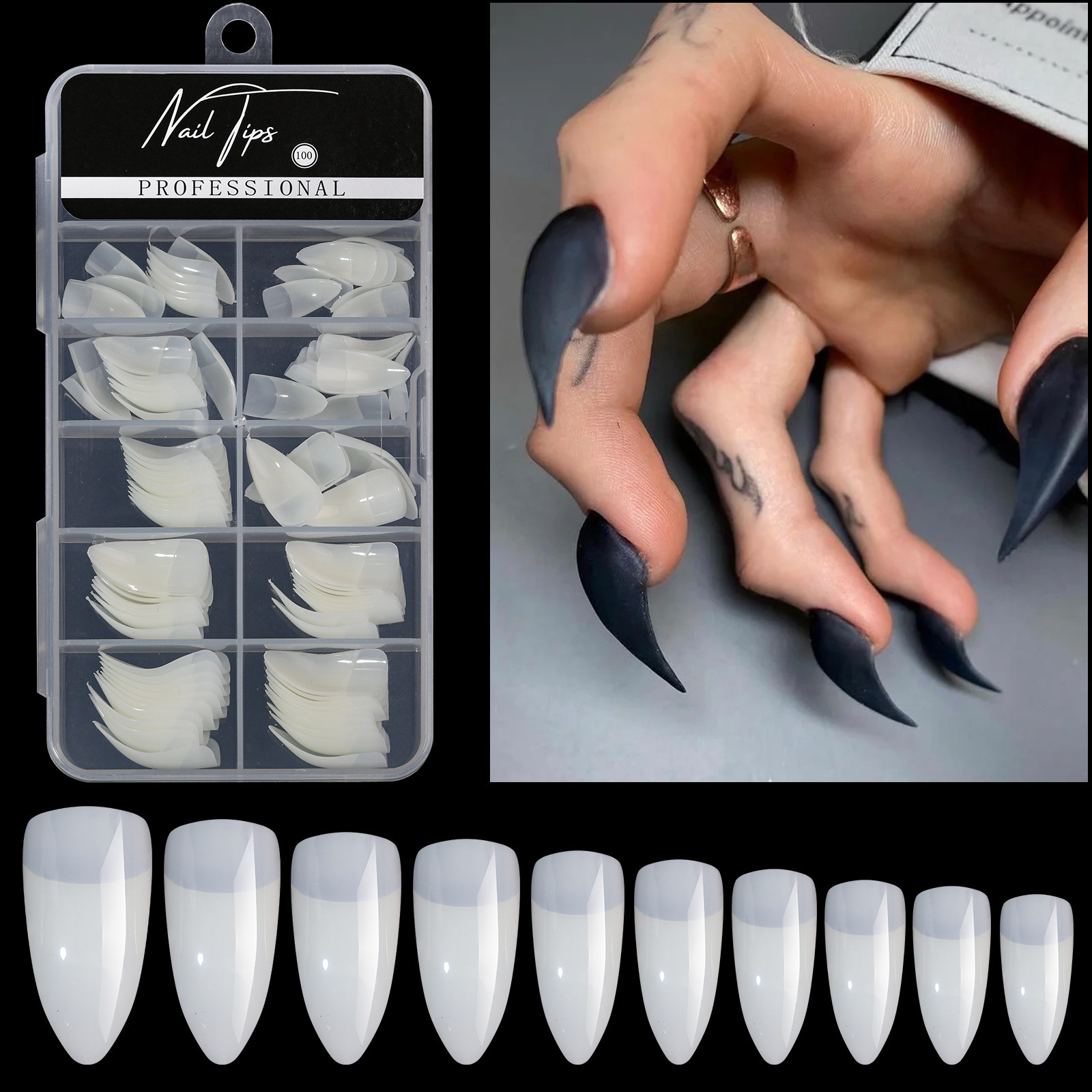 OMgj0582-01 100pcs boxed eagle claw natural color