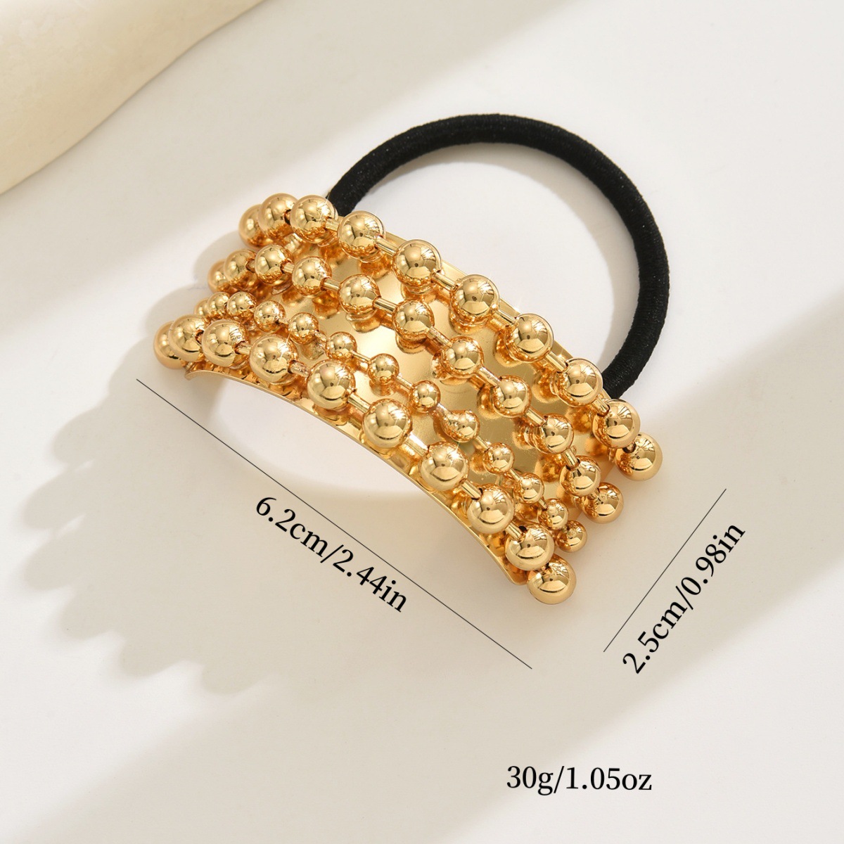 Ventas transfronterizas de joyas para el cabello nuevos anillos para el cabello simple en forma de U abrazadera para el cabello geometría cuadrada de metal joyas de cuerda de caballo