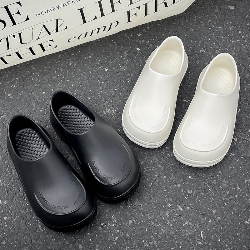 Thick-Soled Height-Increasing Closed-Toe Mules For Women, Top Quality New Summer Versatile Casual Lightweight Non-Slip_voghion.com