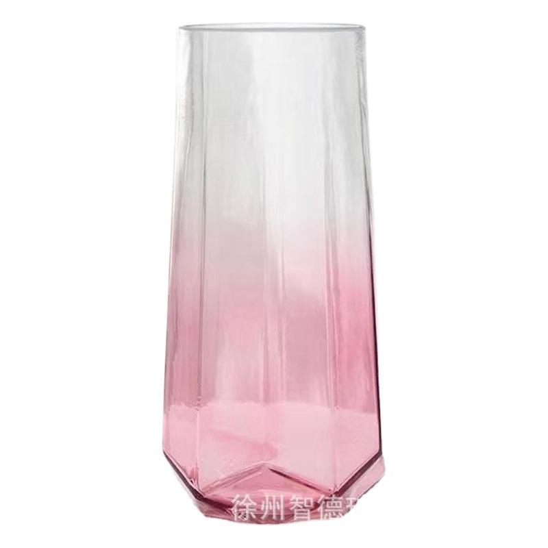 Internet celebridad luz lujo simple vidrio florero ins estilo verde rábano agua flor vidrio florero sala de estar decoración adornos