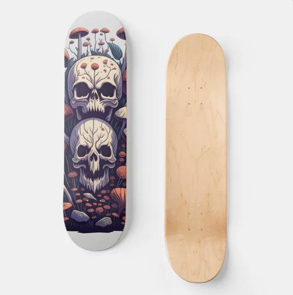 Maple wood double-tipped skateboard deck 8inch Creative art print skateboard pattern DIY wall decoration double-tipped skateboard