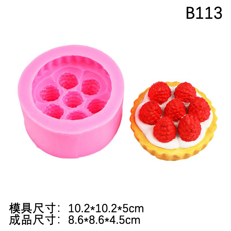 3D Raspberry Pi pellizco le molde de silicona pastel para hornear molde epoxi aromaterapia yeso decoración vela