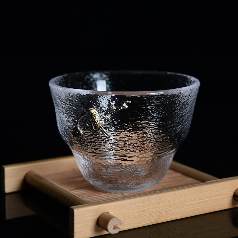 Estilo chino estilo nacional juego de té de cristal traje de plata con incrustaciones de Kung Fu taza de té dos ollas dos tazas taza de té Cuenco primavera Festival regalo traje