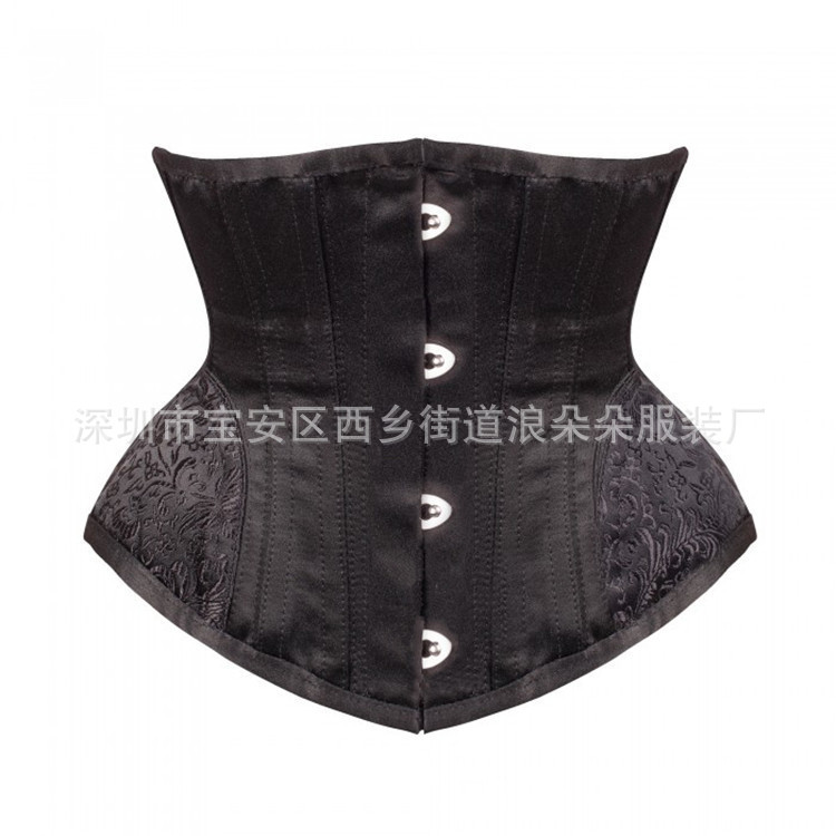 European and American Court-Style Waist-Cinching Corset, Retro Gothic Style Waist Belt, Gothic-Style Shapewear with Five Buttons