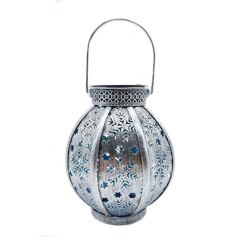 亚马逊精选LED圣诞主题雪花镂空太阳能灯 户外庭院灯景观灯节日灯