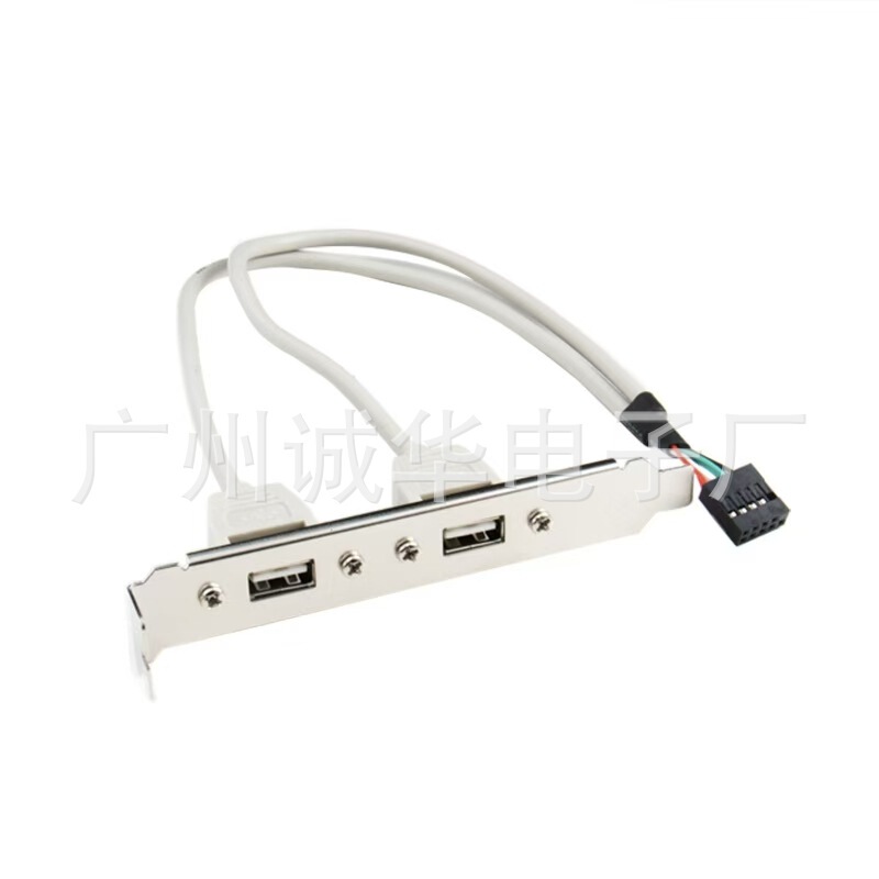 Dual Port USB Baffle Cable Computer Case Rear Baffle Cable USB 2.0 Two Port Motherboard Expansion Cable 3.0 Baffle