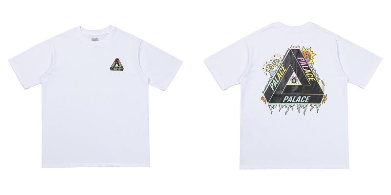 欧米の潮牌palace三角形双紗プリント高品質男女カジュアル半袖tシャツ|undefined