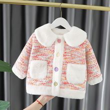 婴儿冬季时髦洋气棉服女童秋冬网红潮流棉袄三岁儿童冬款加绒外套