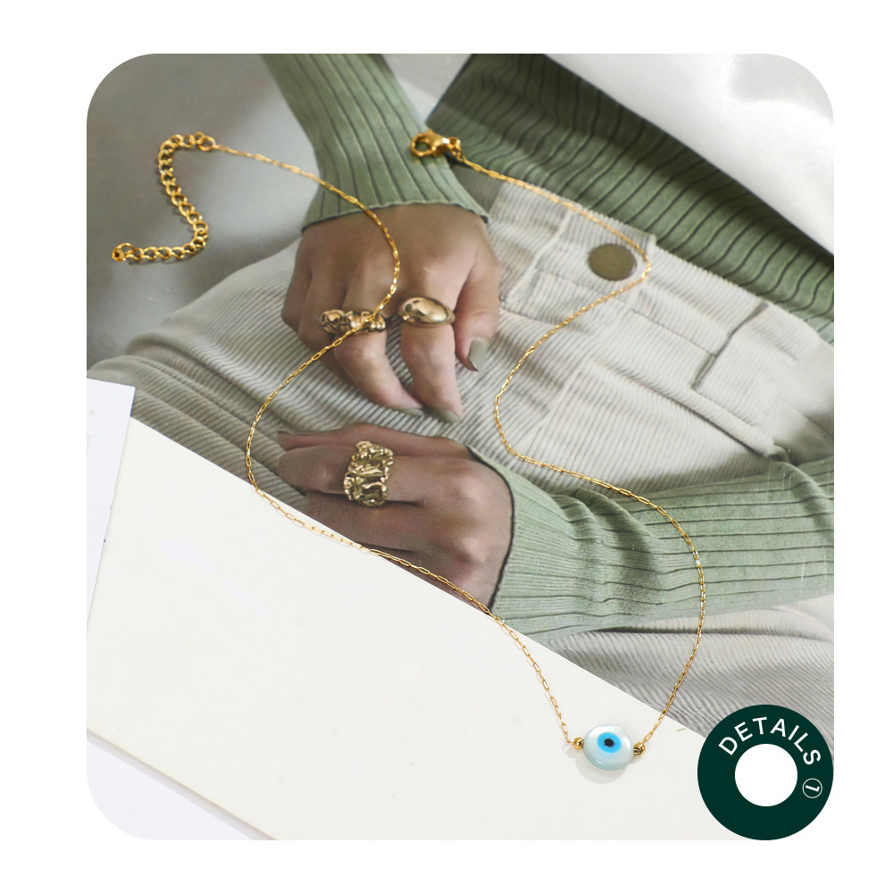 Fashion Eye Stainless Steel Plating Necklace 1 Piece