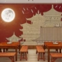 山水意境书房餐厅壁布