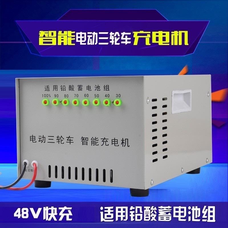 智能电动三轮充电机 铅酸铜包铝电瓶蓄电池充电器 电动车48V