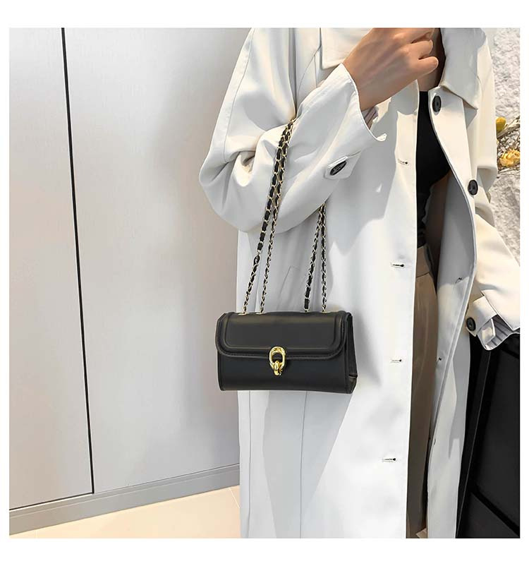 Cataramă cu lanț, ocazional, crossbody cu umăr, personalitate, culoare solidă, simplu 2024, frumos, pătrat mic, pentru femei_voghion.com