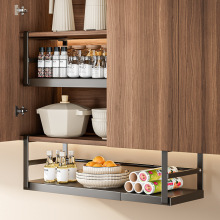 厨房悬挂置物架卷纸保鲜膜挂架柜内橱柜下多功能厨具调味料收纳架