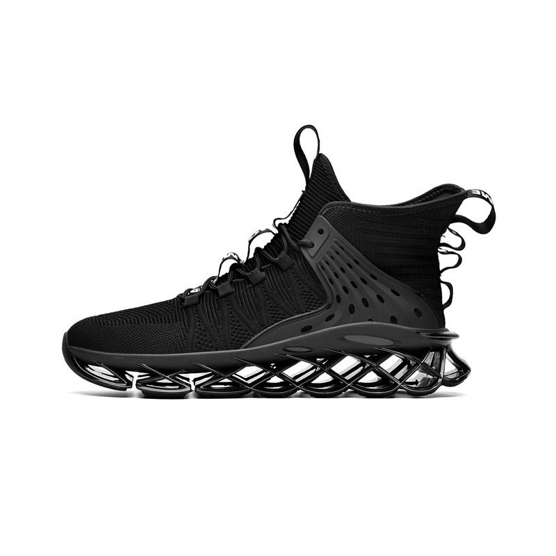 男鞋鞋子男运动鞋男刀锋鞋高帮鞋白色2025休闲圆头系带Mens shoes