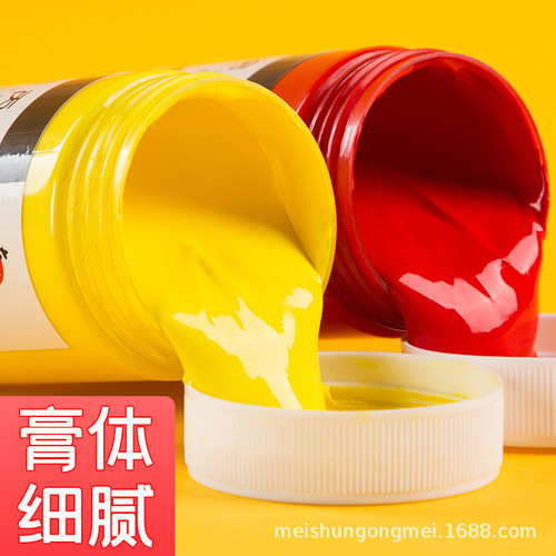 Set of 48 Waterproof Acrylic Paints for Studio Use, Hand-painted Wall Painting 100ml Colorful Drawing Paints