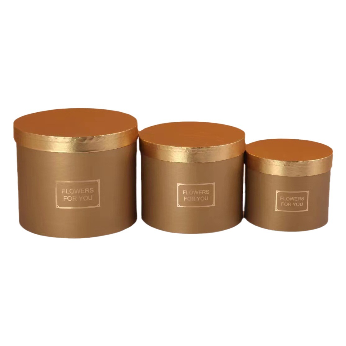 Abrazo redondo cubo caja de regalo de flores Caja de regalo de San Valentín ramo de flores caja de arreglo de flores conjunto de tres piezas en stock