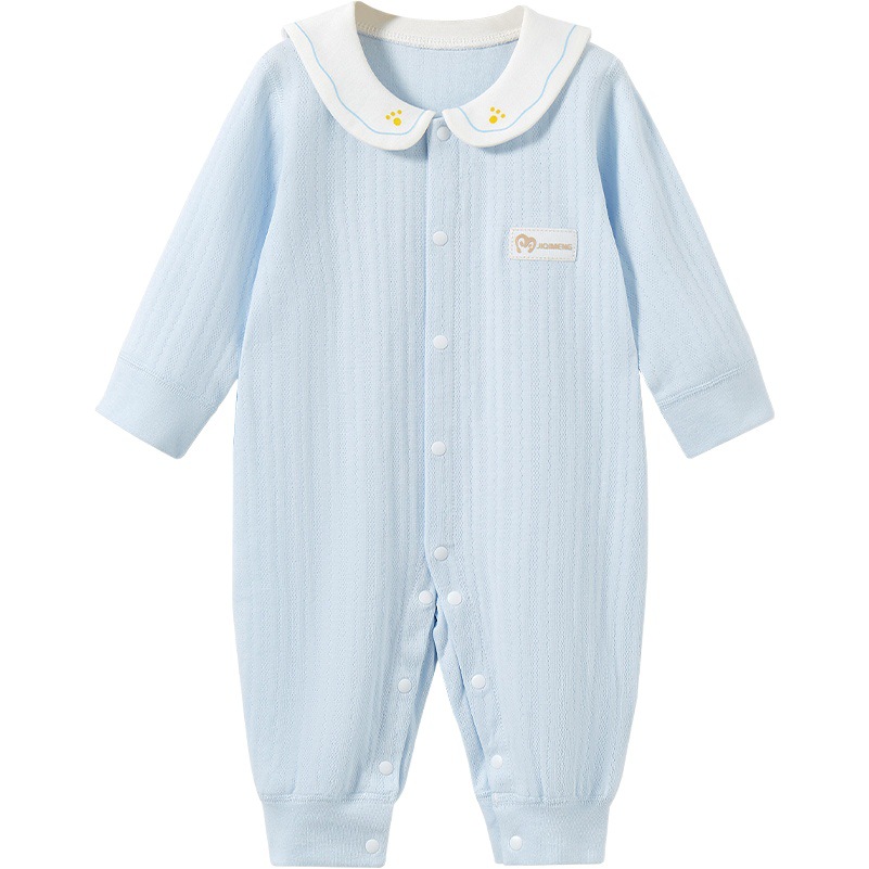 Mono para bebé para primavera, otoño e invierno, ropa de dormir unisex, pelele de algodón puro con abertura en la entrepierna, ropa para recién nacido.