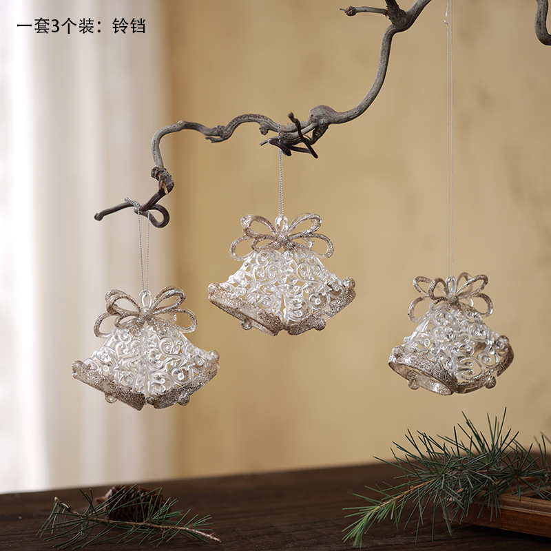 Buscando madera, árbol de Navidad transfronterizo, colgante de acrílico, campana, carruaje de calabaza, carrusel, colgante decorativo de bailarina