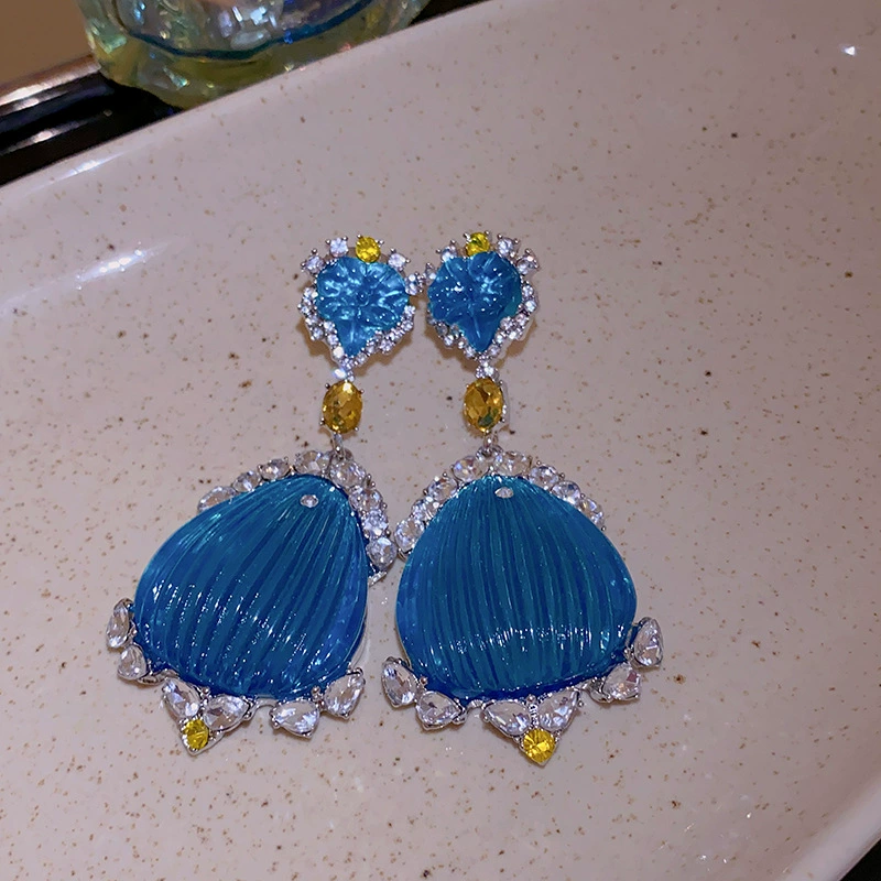 Серебряная игла, милые длинные свежие серьги с кисточками