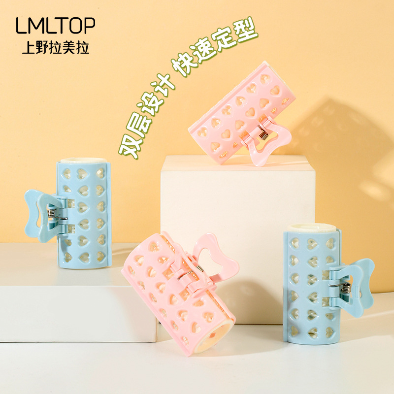 Rizador de pelo de dibujos animados LMLTOP 2 pack DIY flequillo de aire rollo suelto rizador de pelo de doble capa SY1046