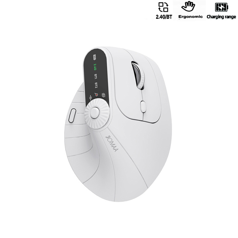 クロスボーダーJOMAA 2.4Gブルートゥースワイヤレス垂直マウス人間工学充電可能なマルチデバイスマウスオフィス|undefined