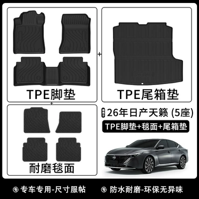 Pattern Galaxy Carpet, Universal Foot Pad - 26-years-nissan-teana-5-seats-floor-mats-carpet-trunk-mat