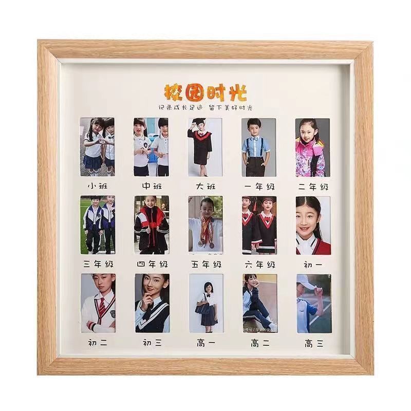 成長記録フォトフレーム、テーブルディスプレイ、証明写真、赤ちゃん記念フレーム、子供の成長フォトアルバム、キャンパス|undefined