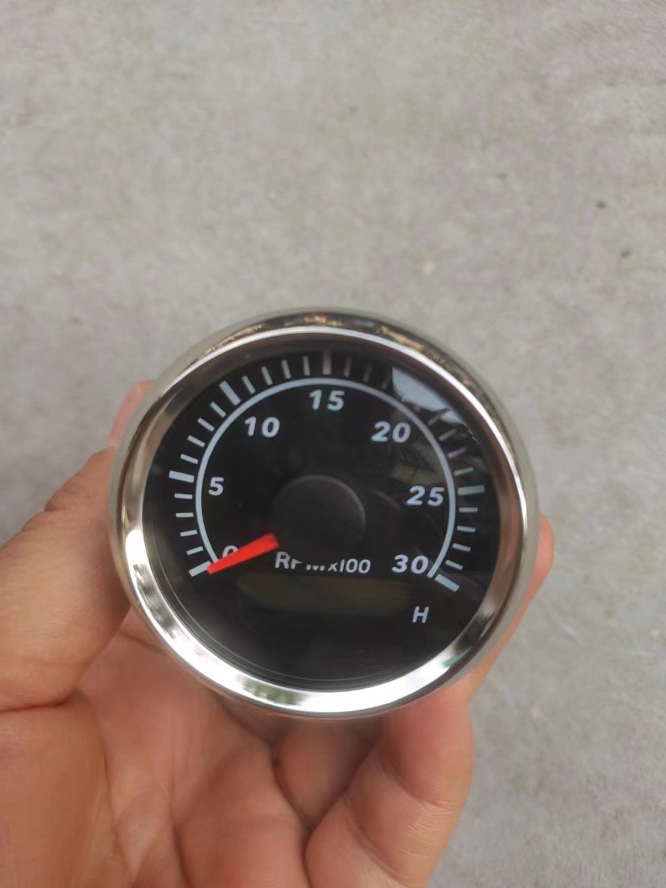 Tachometer mounting hole 52mm pointer universal excavator truck engineering vehicle tachometer can adjust the tachometer