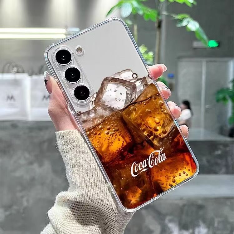 Suitable for Samsung A15/A55 Ice Coke S24Ultra/S23Fe Mobile Phone Case S22 Transparent A24/A23 Soft Suitable for Samsung A15/A55 Ice Coke S24Ultra/S23Fe Mobile Phone Case S22 Transparent A24/A23 Soft