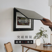 KI9S免打孔弱電箱裝飾畫定 制網線箱遮擋玻璃蓋板輕奢強電閘