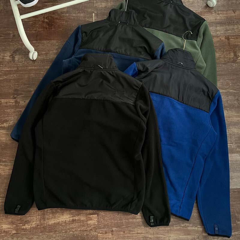 Cross-Border Beijia Autumn and Winter Men's Outdoor Fleece Thermal Insulation Breathable Softshell Inner Layer Color-Blocked Jacket Sh13008