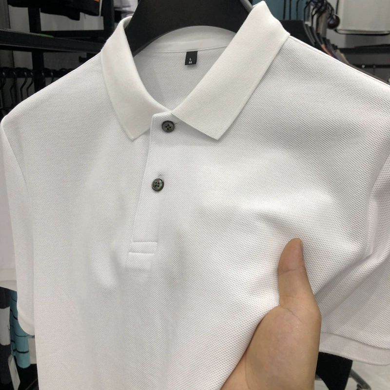 Polo для мужчин, 100% длинноволокнистый хлопок, короткий рукав, рабочий стиль, несколько цветов и размеров
