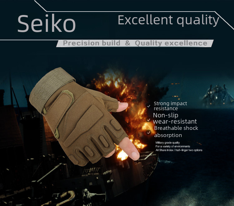 Tactical gloves Tactical half-finger full finger plus fleece gloves sports outdoor men's and women's cycling fitness gloves_maomaolike.com