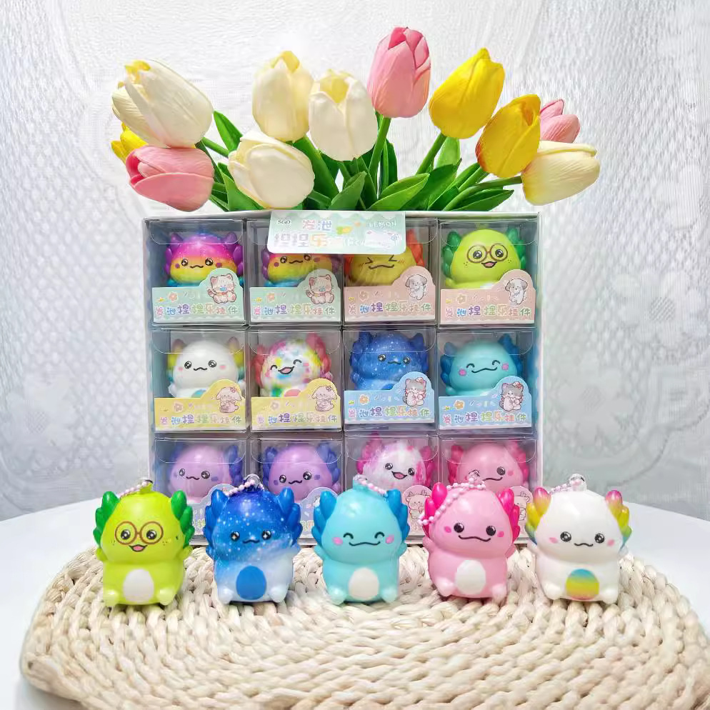 B Tutu desahogo pellizco música colgante embalaje de caja de PVC decoración europea mochila escolar lindo juguete de rebote lento juguete pequeño