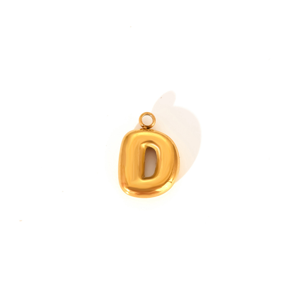 2g Weight Pendant Jewelry Making Type 12*8mm Jewelry Making Size DIY Jewelry Accessories Classification 1 Piece Quantity 304 Stainless Steel Material Letter Pattern All Seasons Season Polishing Design Vacation, Simple Style Style 1 Piece 12*8mm 304 Stainless Steel Letter Pendant 7