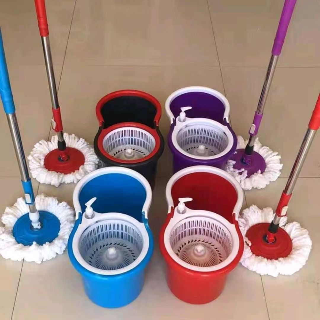 Bazhou ligeramente limpio trapeador al por mayor gran 8 caracteres barril perezoso trapeador giratorio un trapeador de trapeador de doble conducción trapeador barril