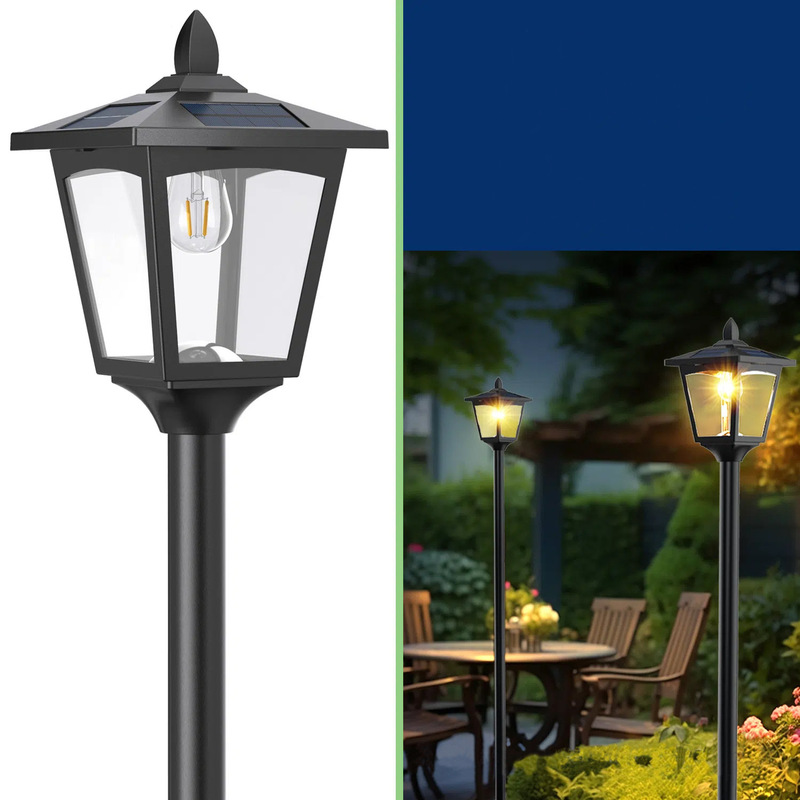 Cross-Border Solar Flowerpot Street Light, Polycrystalline Silicon Powered Garden Lighting Decorative Lamp Lampost Garden Light