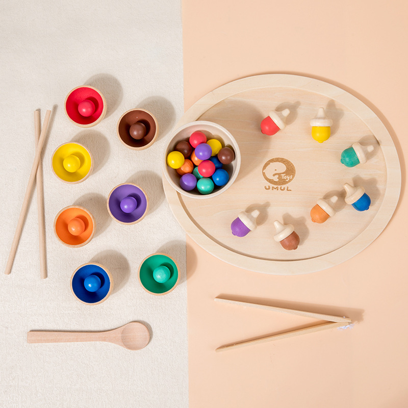 Montessori material didáctico Placa de clasificación de color kindergarten bebé Centro de Educación Temprana clasificación de color a juego juguetes educativos para niños