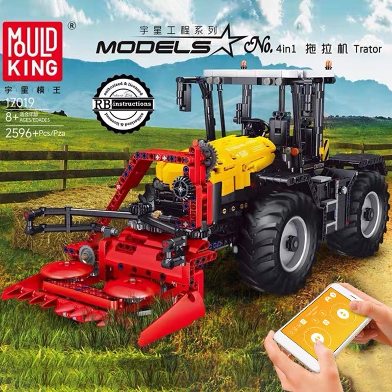 Yuxing modelo rey mecánico de control remoto tractor eléctrico adulto alta dificultad montaje legao bloques juguetes al por mayor