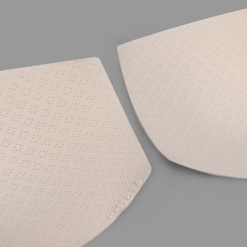 Rongchuang accesorios nylon tela de ocho agujeros invisibles sujetadores ropa interior inserción trajes de baño yoga tela de ocho agujeros algodón pecho al por mayor