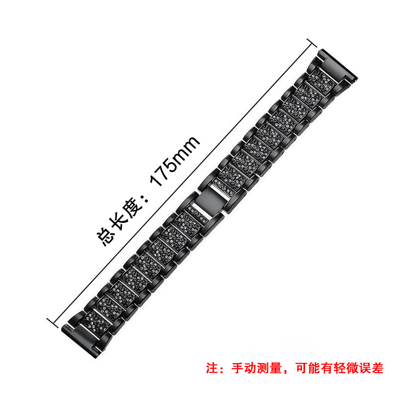 XDfind para Fitbit 14mm 18mm 20mm diamante joyería correa de acero inoxidable