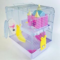 倉鼠金絲熊雙層魔仙夢幻紫全套基礎籠跑輪寵物用品城堡倉鼠用品全