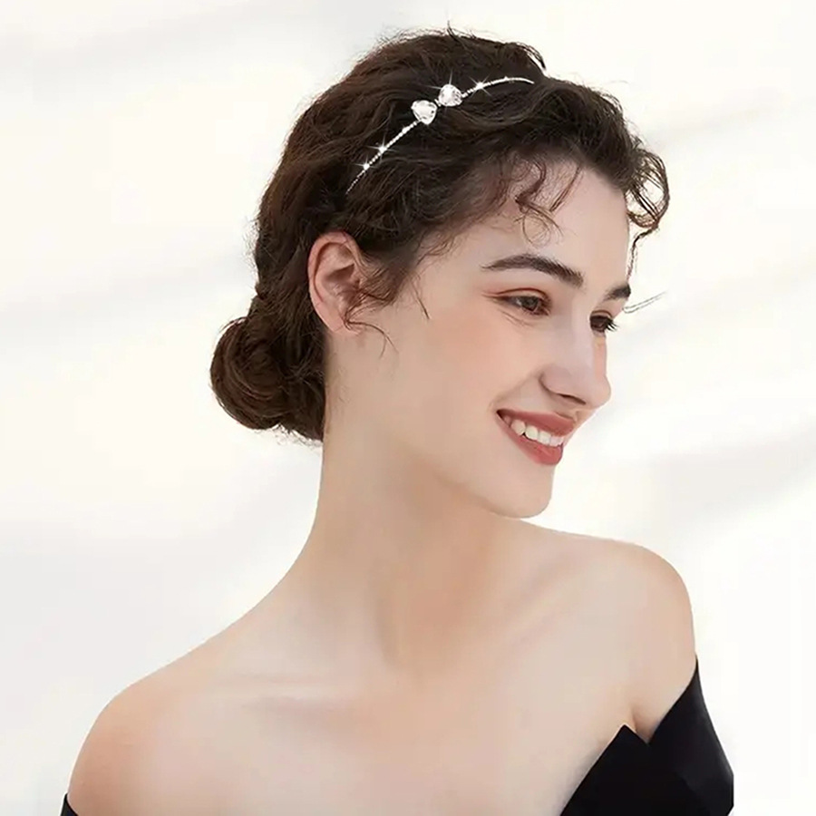 100g Weight Hair Band Hair Accessories Type 1 Piece Quantity Date, Tea Party Occasion Artificial Crystal Material Butterfly, Bow Knot Pattern All Seasons Season Women's Gender Princess, Shiny Style Princess Shiny Women's Butterfly Bow Knot Artificial Crystal Hair Band 无