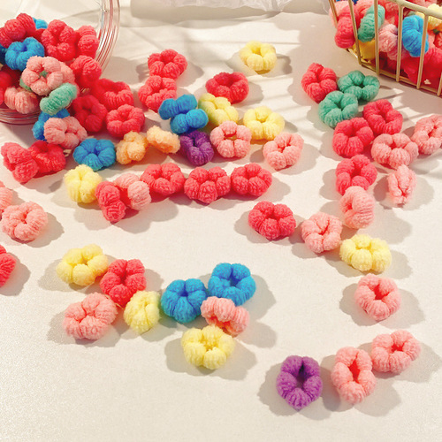 Colorful towel ring rubber band for girls and children, baby hair band, hair tie, no damage to hair, good elasticity