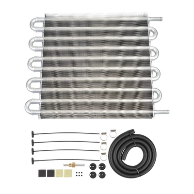 Rows 8 Rows Cooler Set, car radiator - 10-rows-of-silver-condenser-tubes