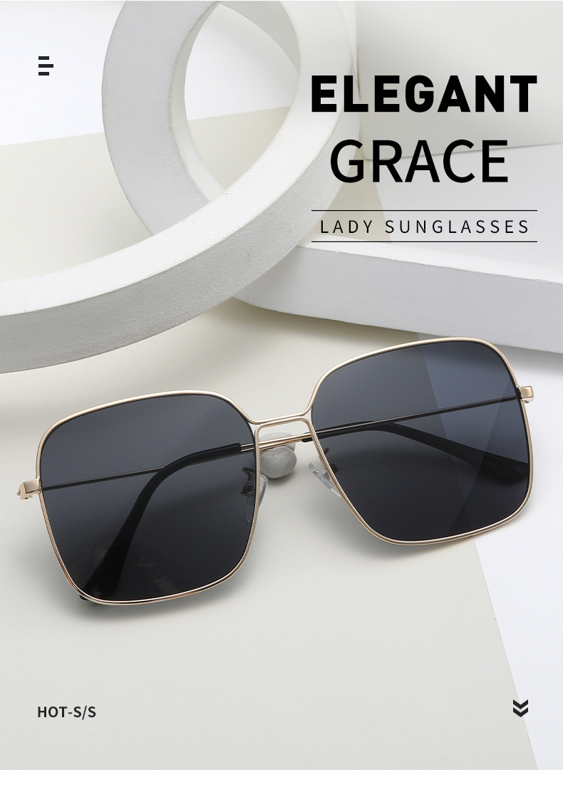 Fashion Solid Color Pc Square Full Frame Womens Sunglassespicture3